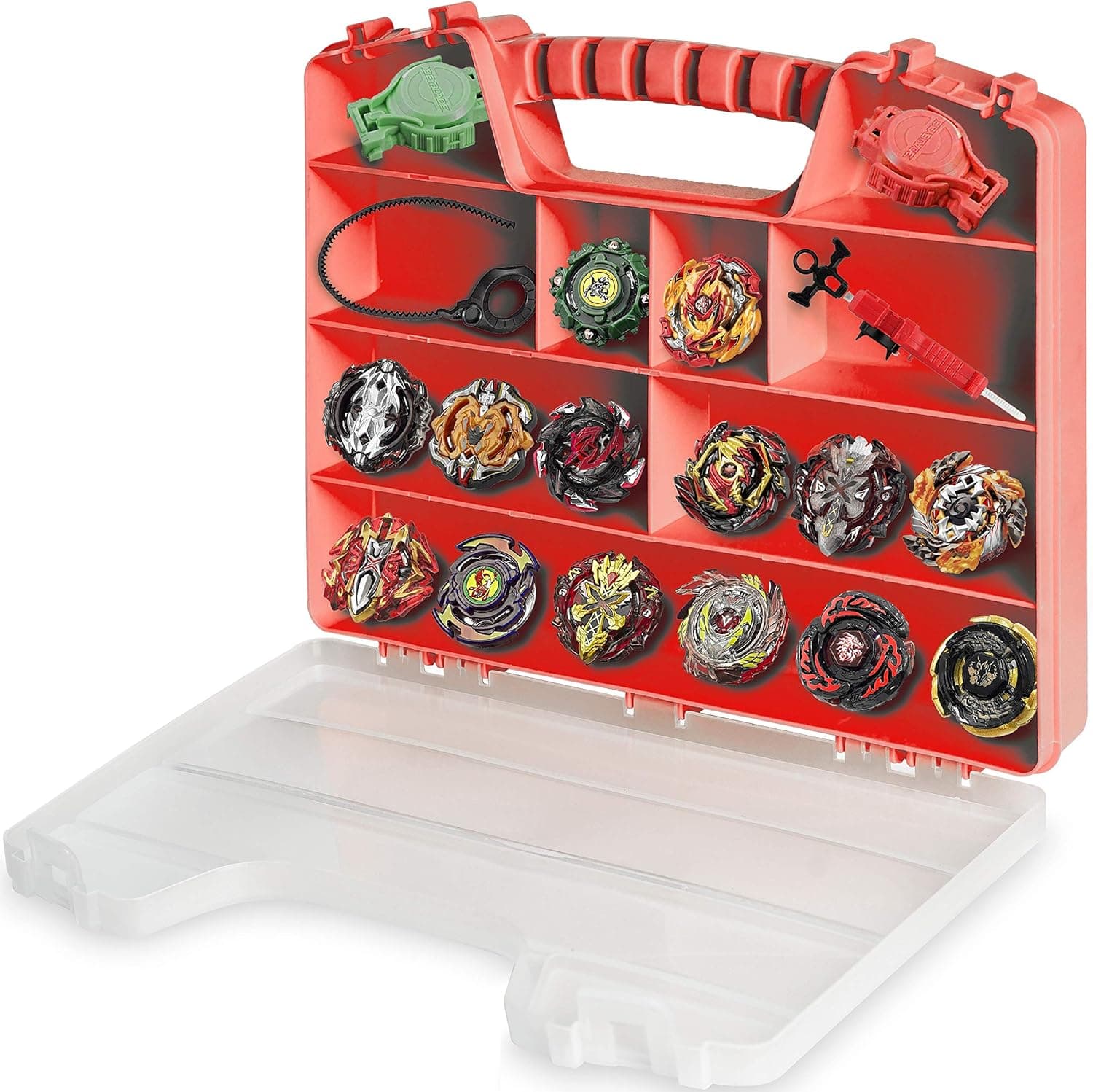 ASH BRAND Super Durable Red Carrying Case - Battle Spinners Toys Organizer | Blade Storage Box (Red)