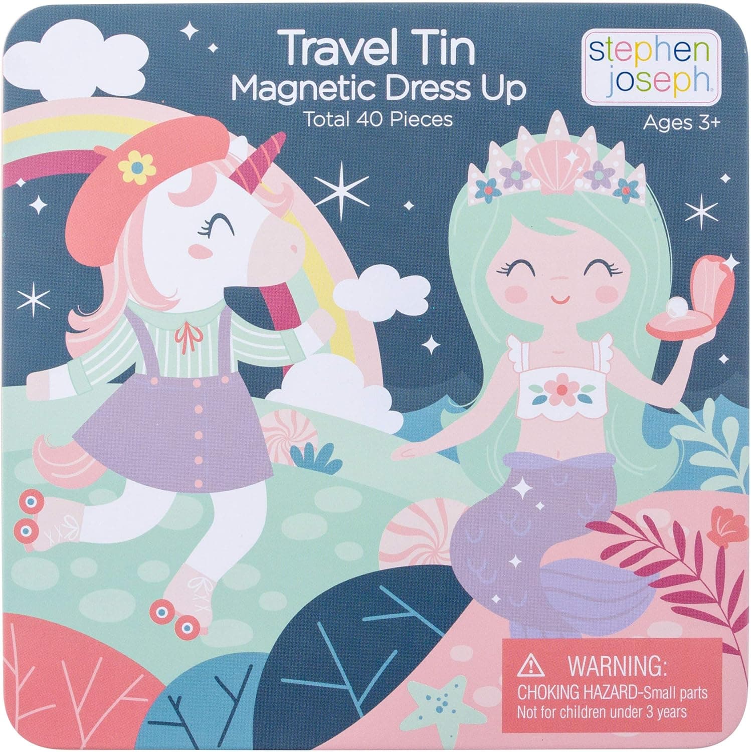 Stephen Joseph, Travel Tin Magnetic Dress Up, Bunny and Cat