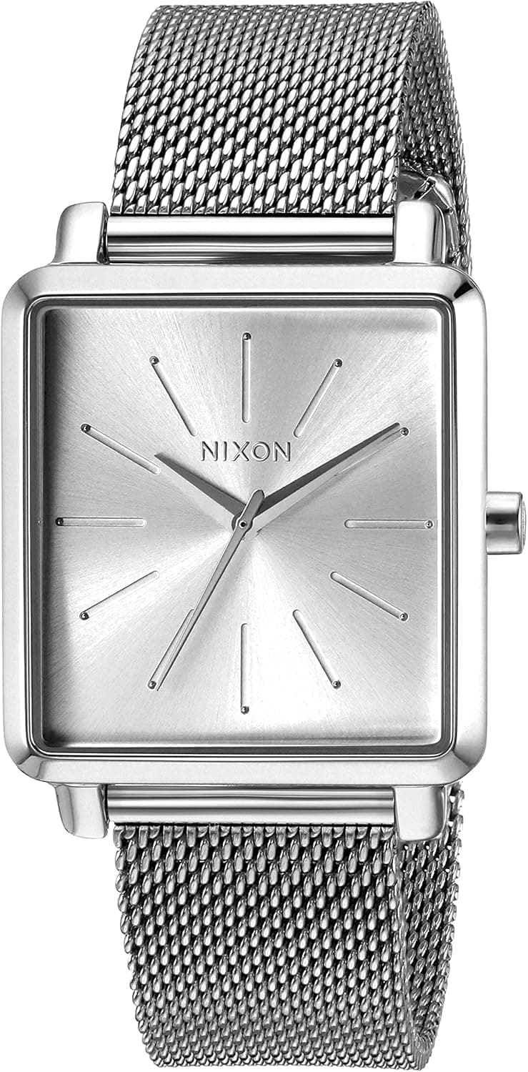 Nixon Women's K Squared Milanese Stainless Steel Japanese-Quartz Watch with Stainless-Steel Strap, Black, 19 (Model: A12061920)