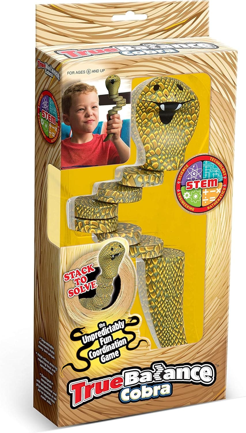TrueBalance Coordination Game Balance Toy for Adults and Kids | Improves Fine Motor Skills (Cobra Version)