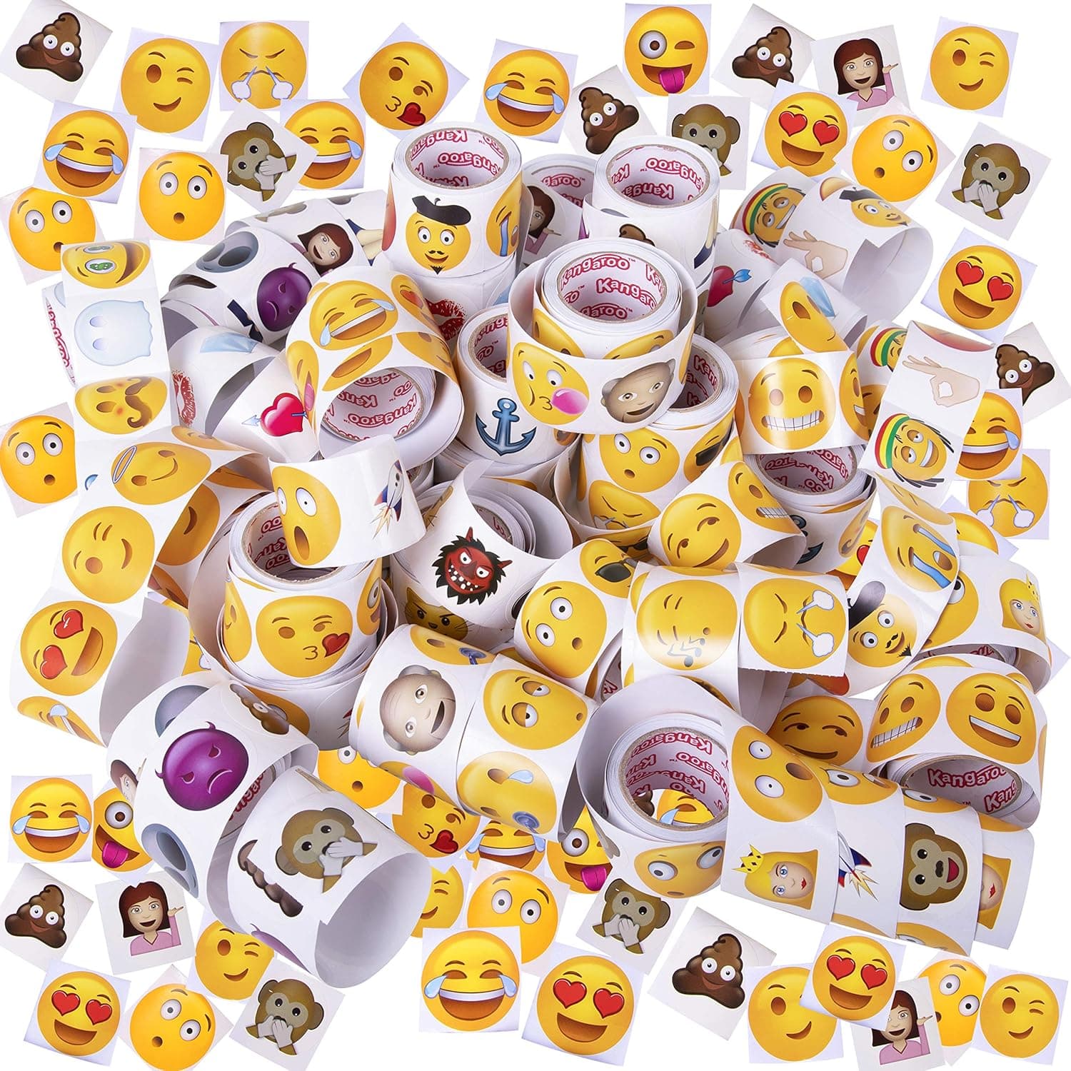 Kangaroo's Super Jumbo Value Pack of Emoji Stickers For Kids (3000-Stickers)