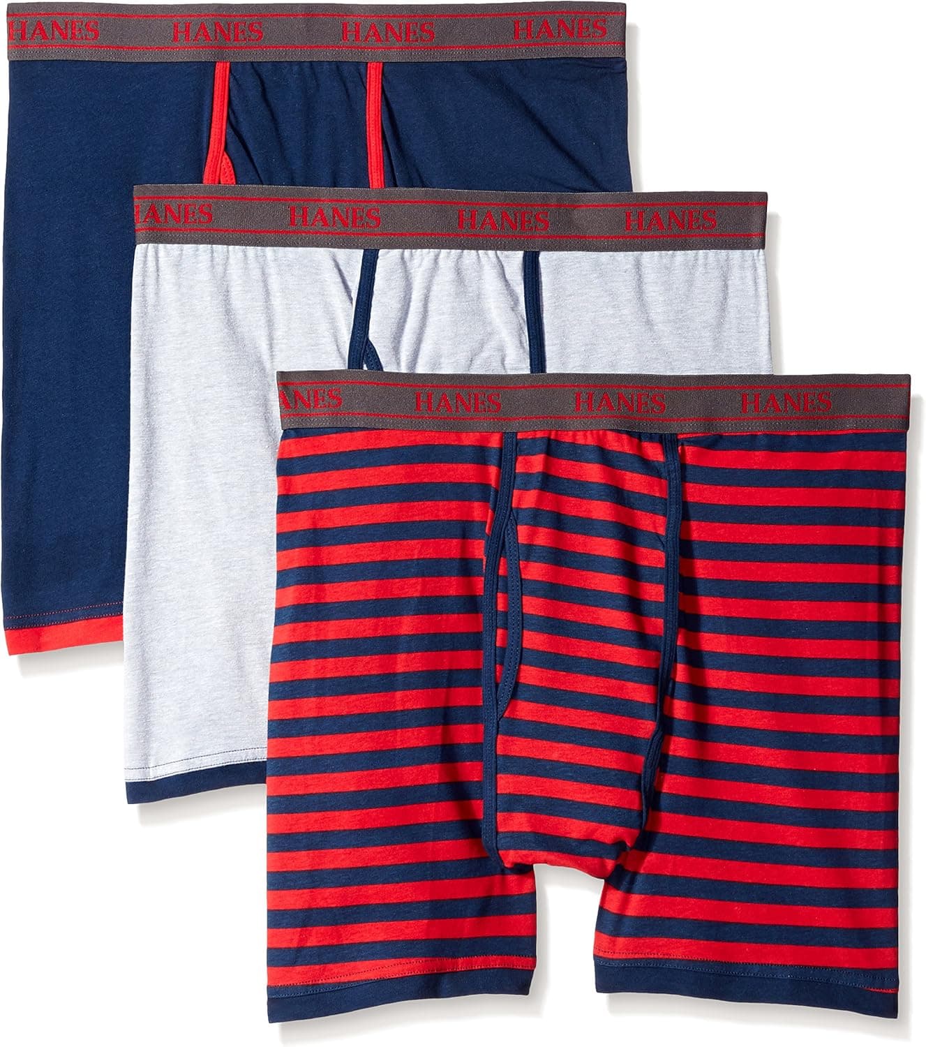Hanes Ultimate Men's 3-Pack Stretch Boxer Briefs, Colors May Vary