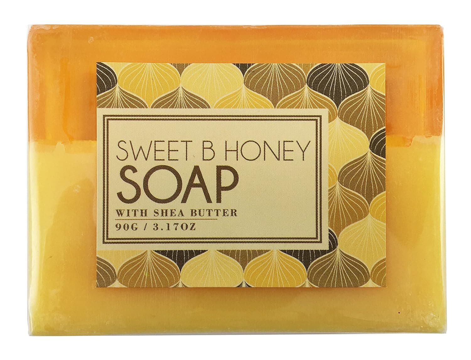 BeautyFrizz Honey Soap Bar - Gentle Moisturizing Body Soap with Olive Oil & Cocoa Butter - Scented Soap for Women (Honey, 1 Pack)