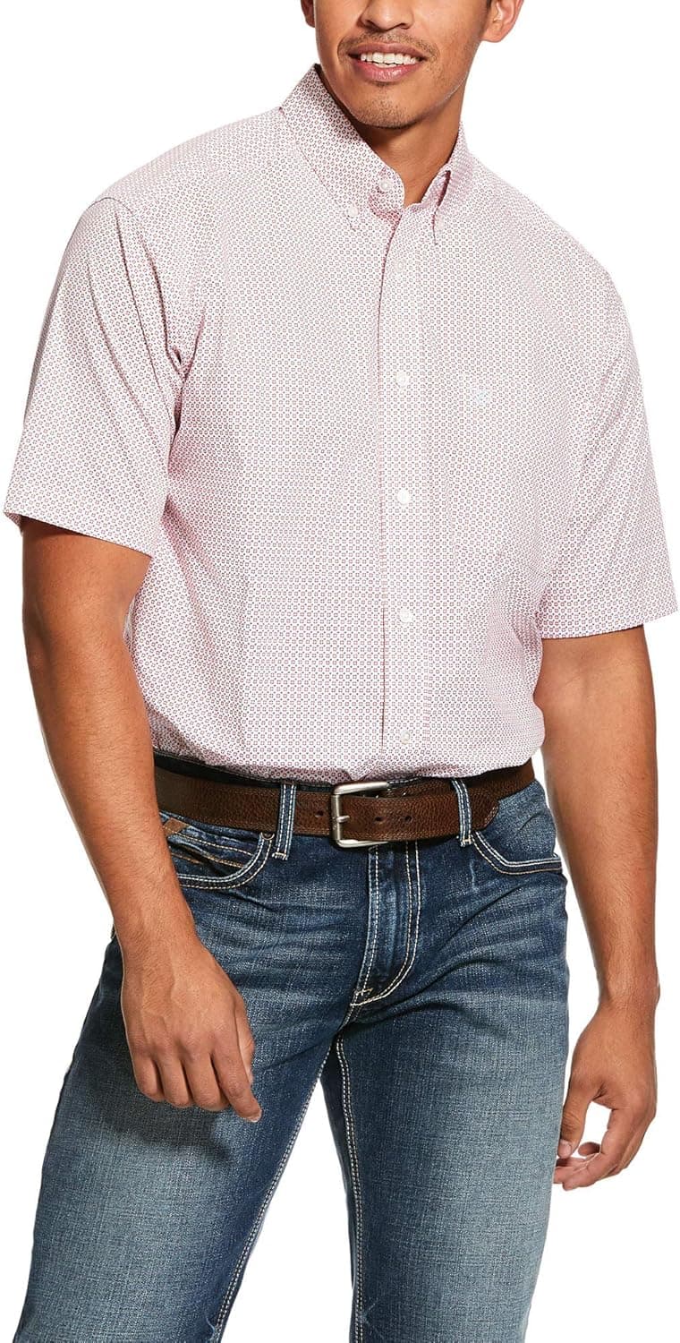 ARIAT Men's Ferndale Print Stretch Classic Fit Shirt