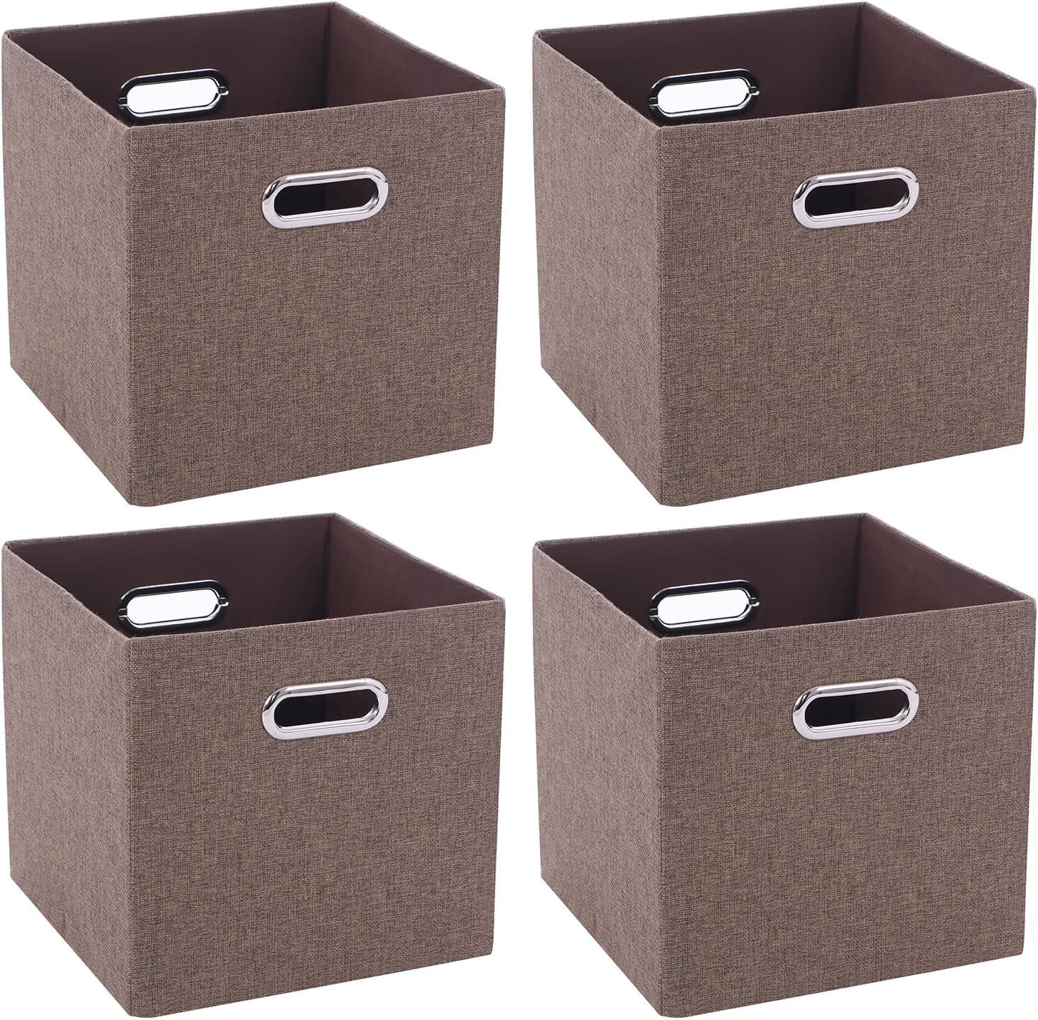 Bewishome foldable bins, Brown