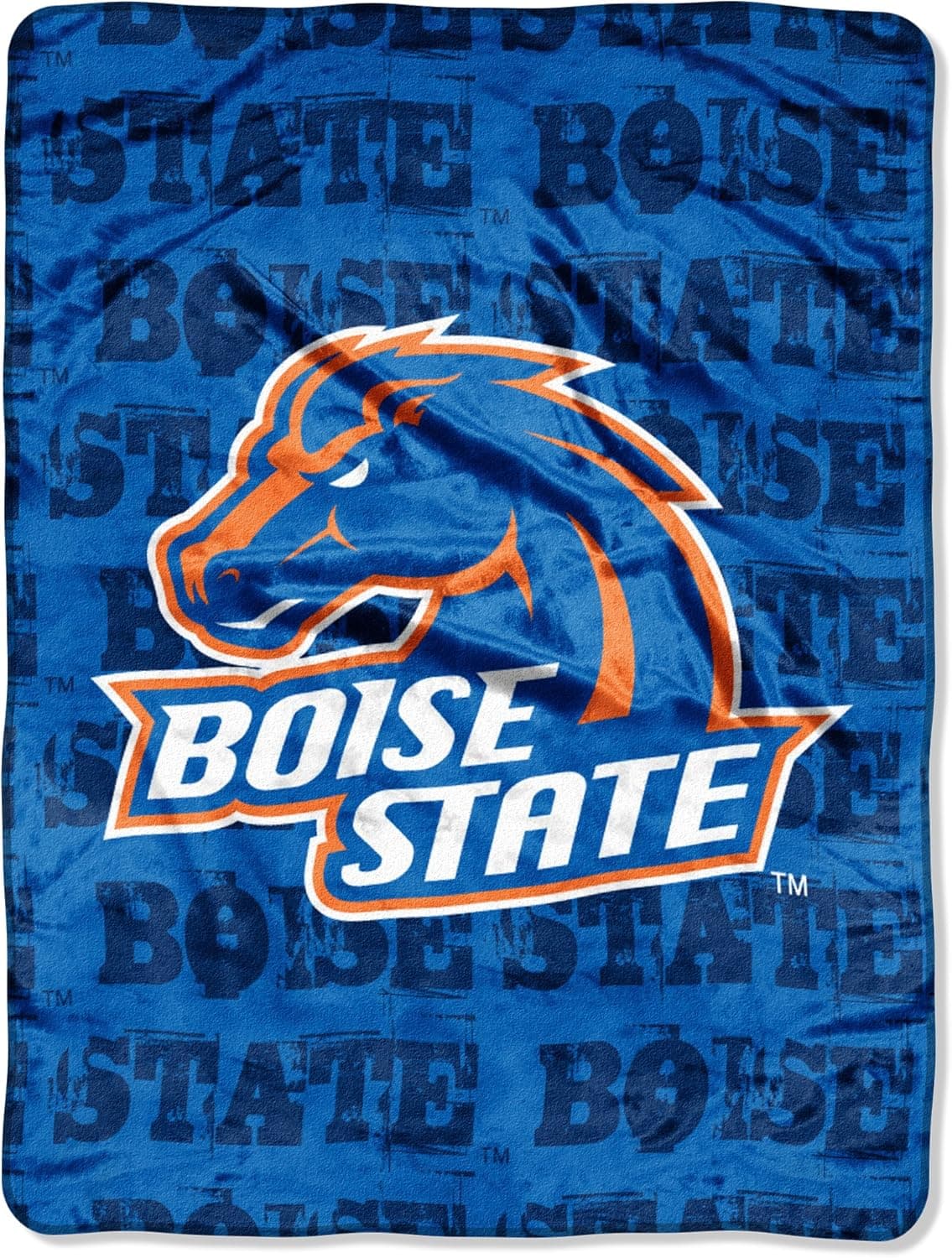 Boise State Broncos "Grunge" Micro Raschel Throw Blanket, 46" x 60"