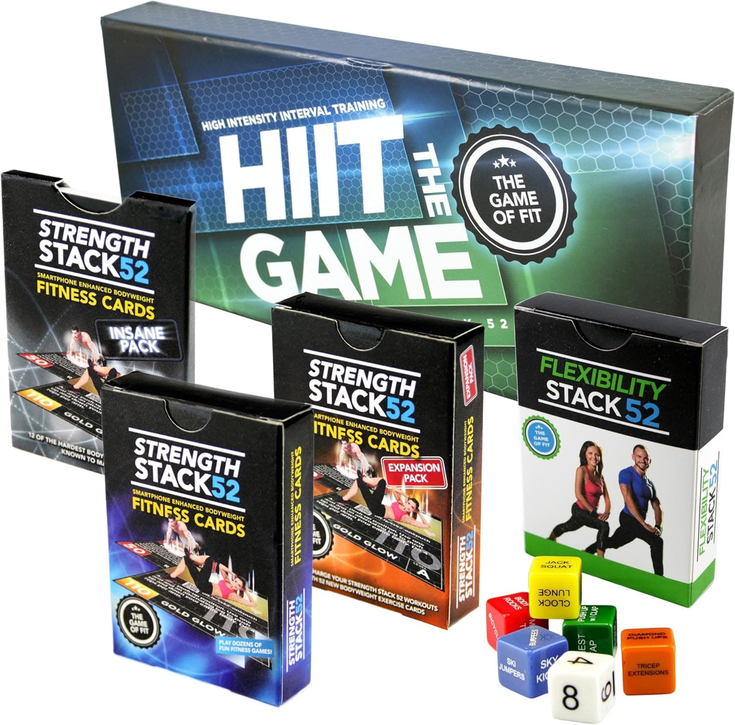 Exercise Cards Ultimate Pack: Strength Stack 52 Bodyweight Workout Cards. Designed By Military Fitness Expert. Fitness Cards Include Video Instructions. No Equipment Needed. Fun, Motivating at Home Workout Programs