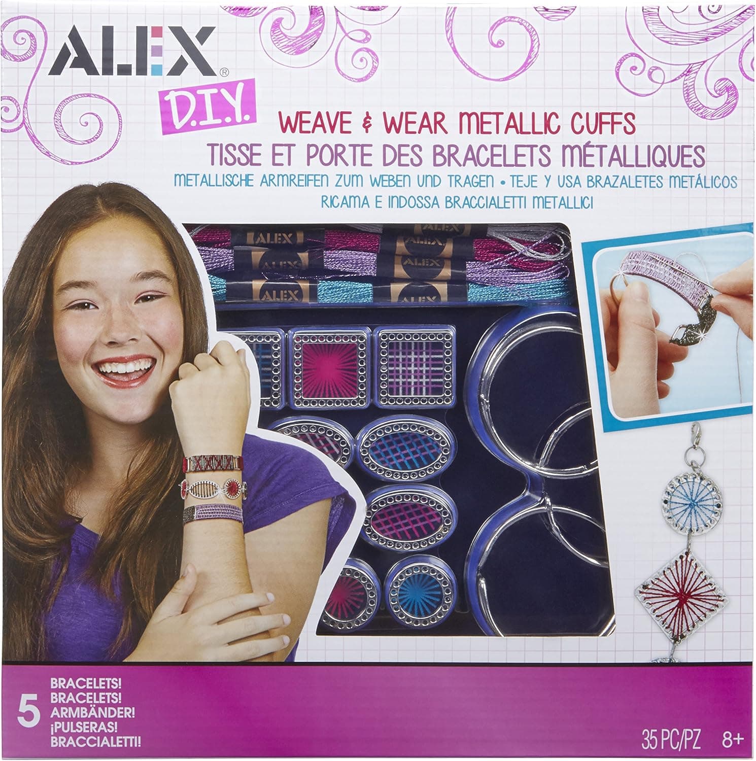 Alex DIY Weave and Wear Metallic Cuffs