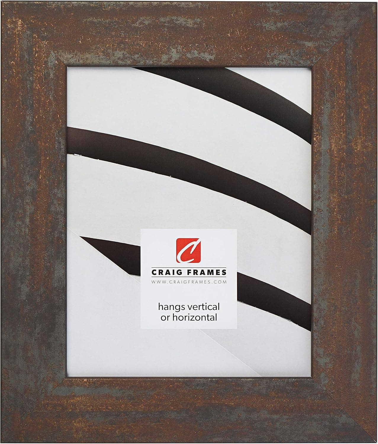 Craig Frames Bauhaus 200 Picture Frame, 16 x 20 Inch, Weathered Steel