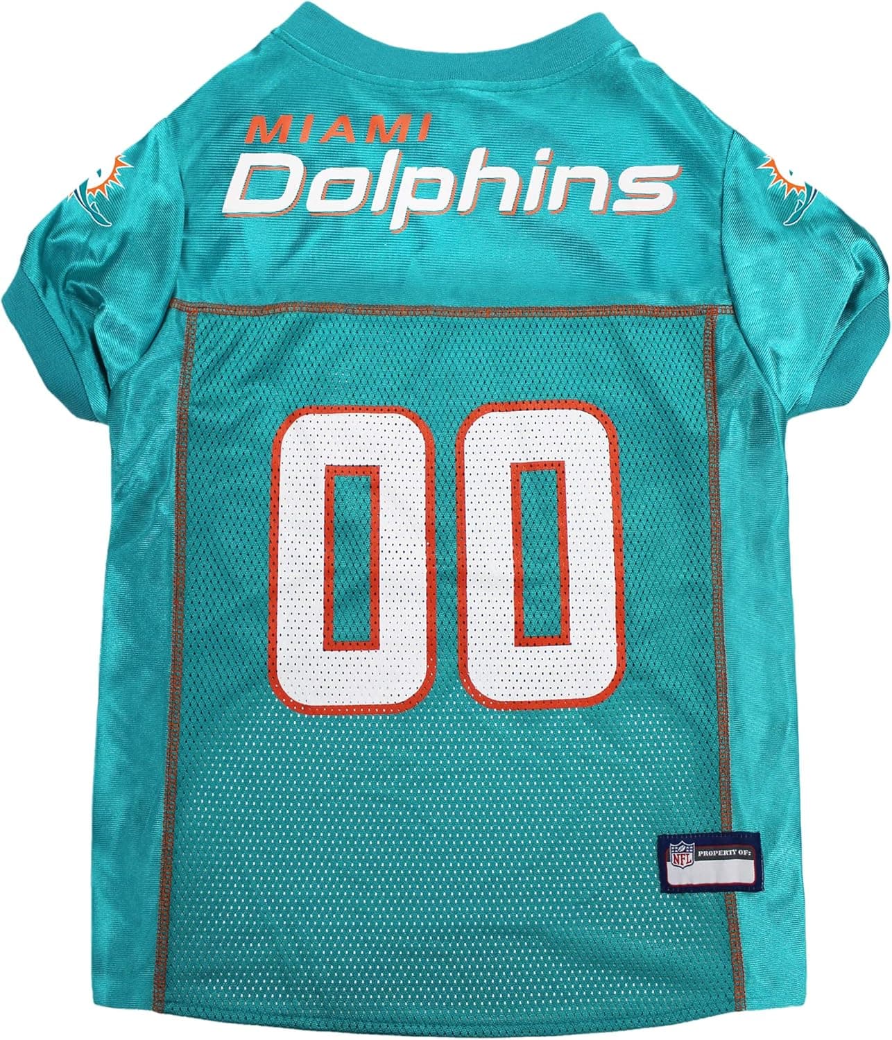 NFL Miami Dolphins Dog Jersey, Size: X-Small. Best Football Jersey Costume for Dogs & Cats. Licensed Jersey Shirt.