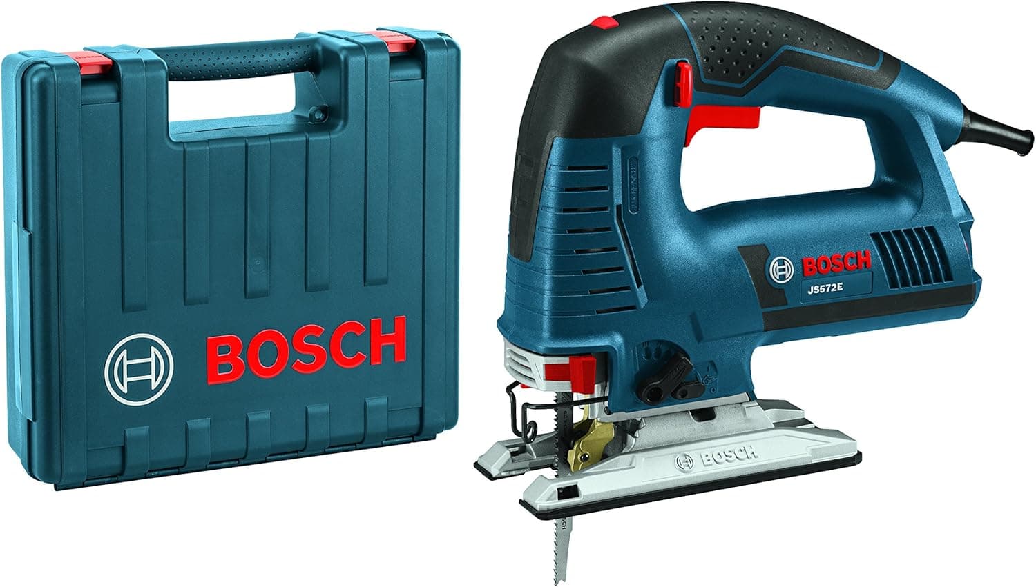 BOSCH Power Tools Jigsaw Kit - JS572EK - 7.2 Amp Corded Variable Speed Top-Handle Jig Saw Kit with Assorted Blades and Carrying Case