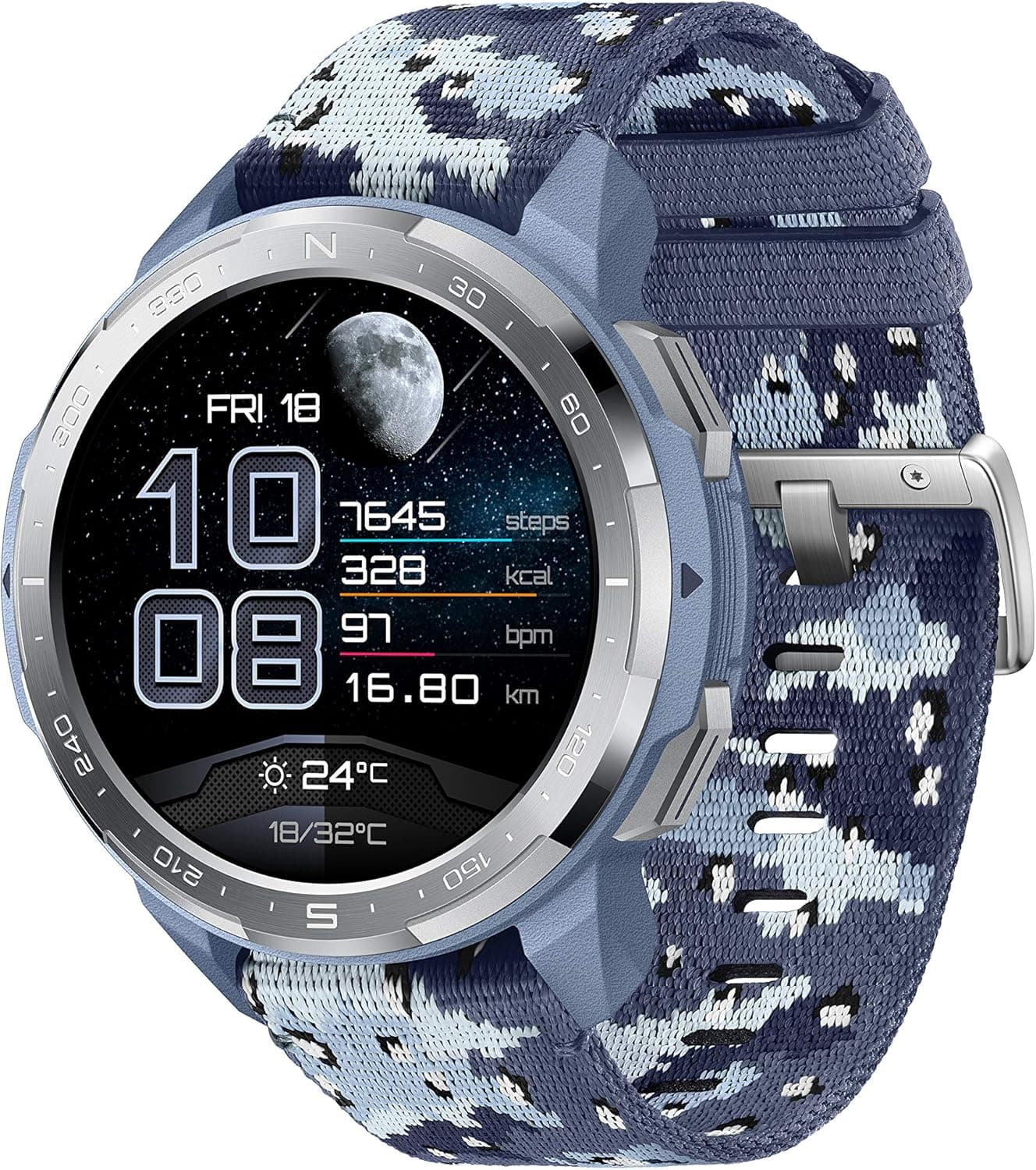 Honor Watch GS Pro Smart Watch, 1.39" AMOLED 5ATM Waterproof 25 Days Standby Smart Bracelet with Bluetooth GPS Fitness Runing Watch (Blue)