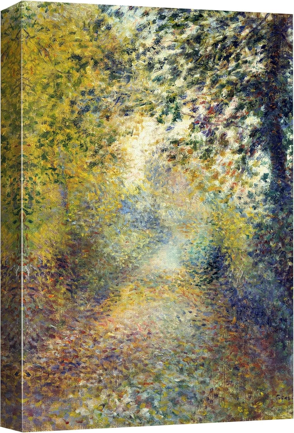 wall26 Canvas Print Wall Art The Wood by Pierre Renoir People Historic Illustrations Fine Art Traditional Scenic Colorful Multicolor Ultra for Living Room, Bedroom, Office - 16"x24"