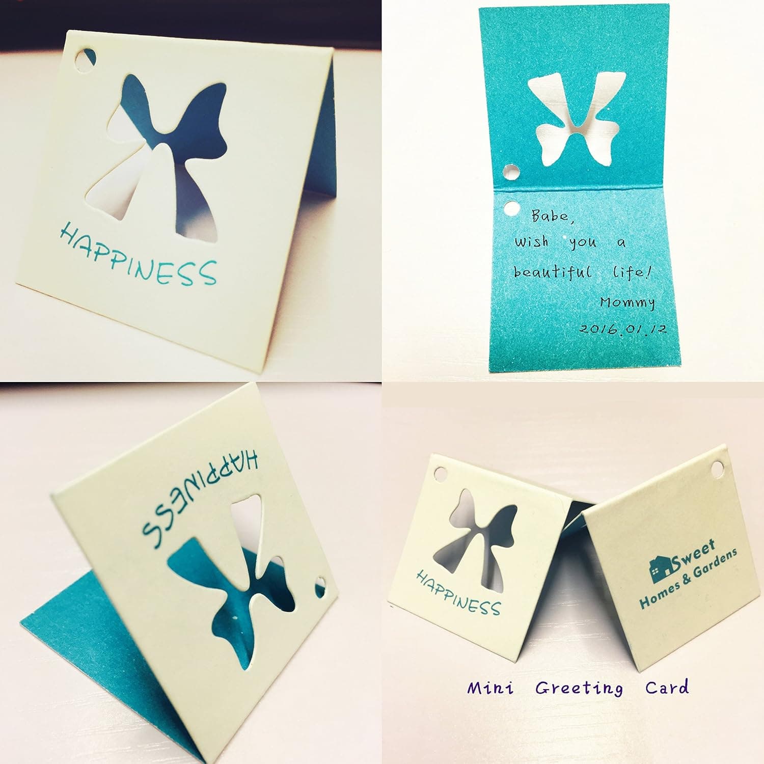 Sweet Homes & Gardens Mini Aeroplane Toy Candle Baby Birthday Cake Topper with Greeting Card in Gift Box Children's Day Favor