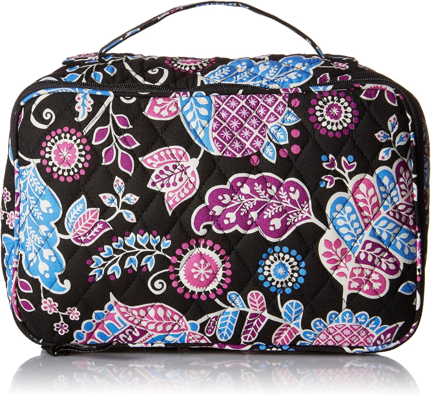 Vera Bradley Luggage Women's Large Blush & Brush Makeup Case Alpine Floral Cosmetic Bag