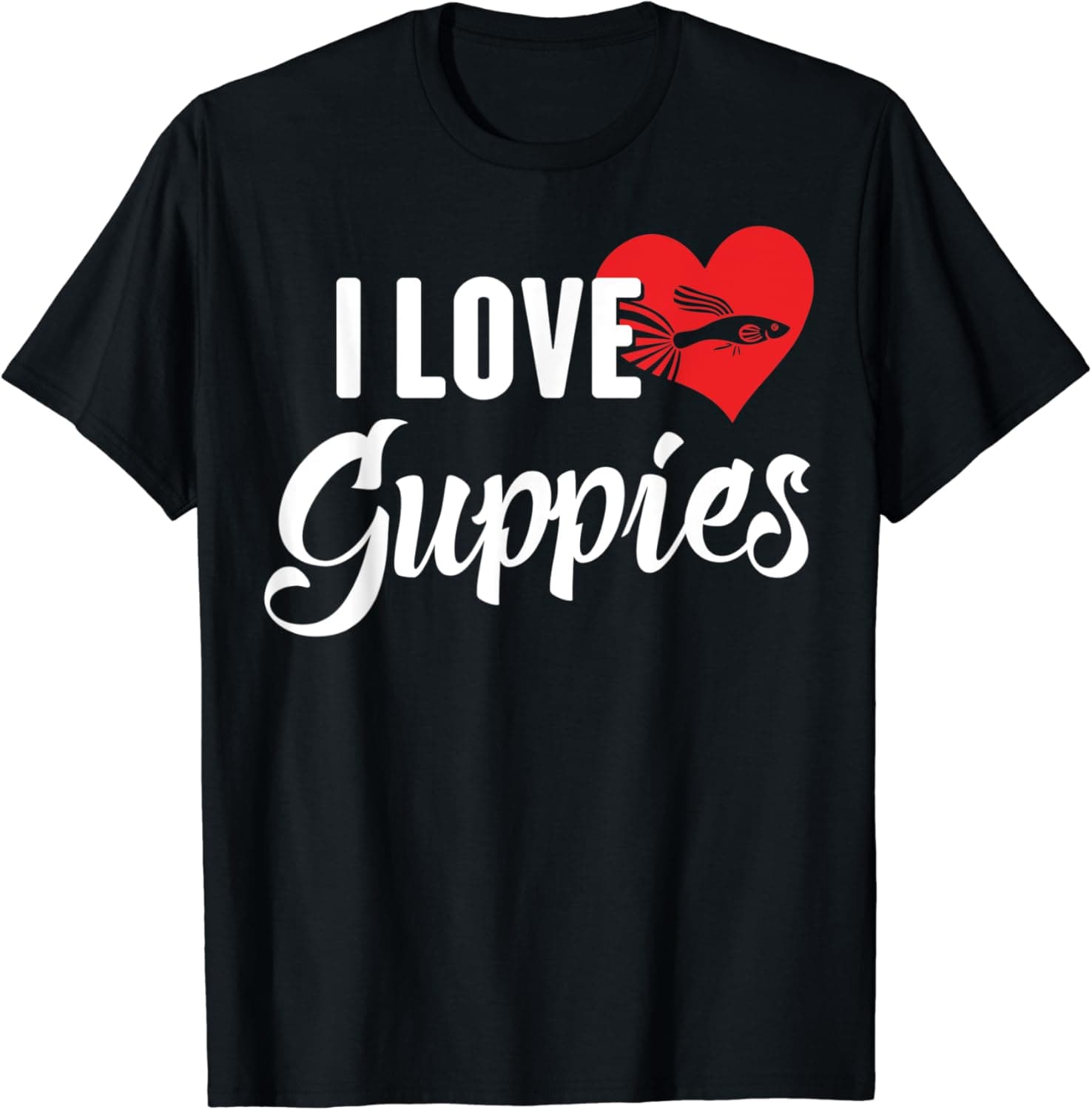 I Love Guppies T-Shirt for Fish Lovers