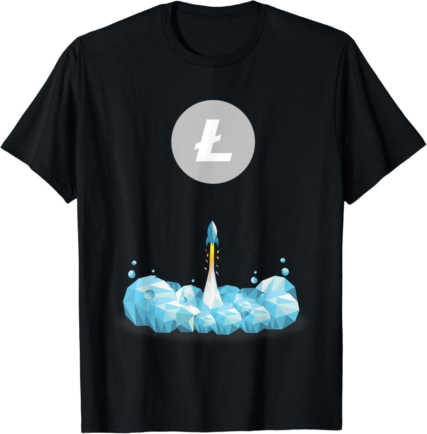 Litecoin to the Moon T-Shirt | LTC Crypto Currency Tee