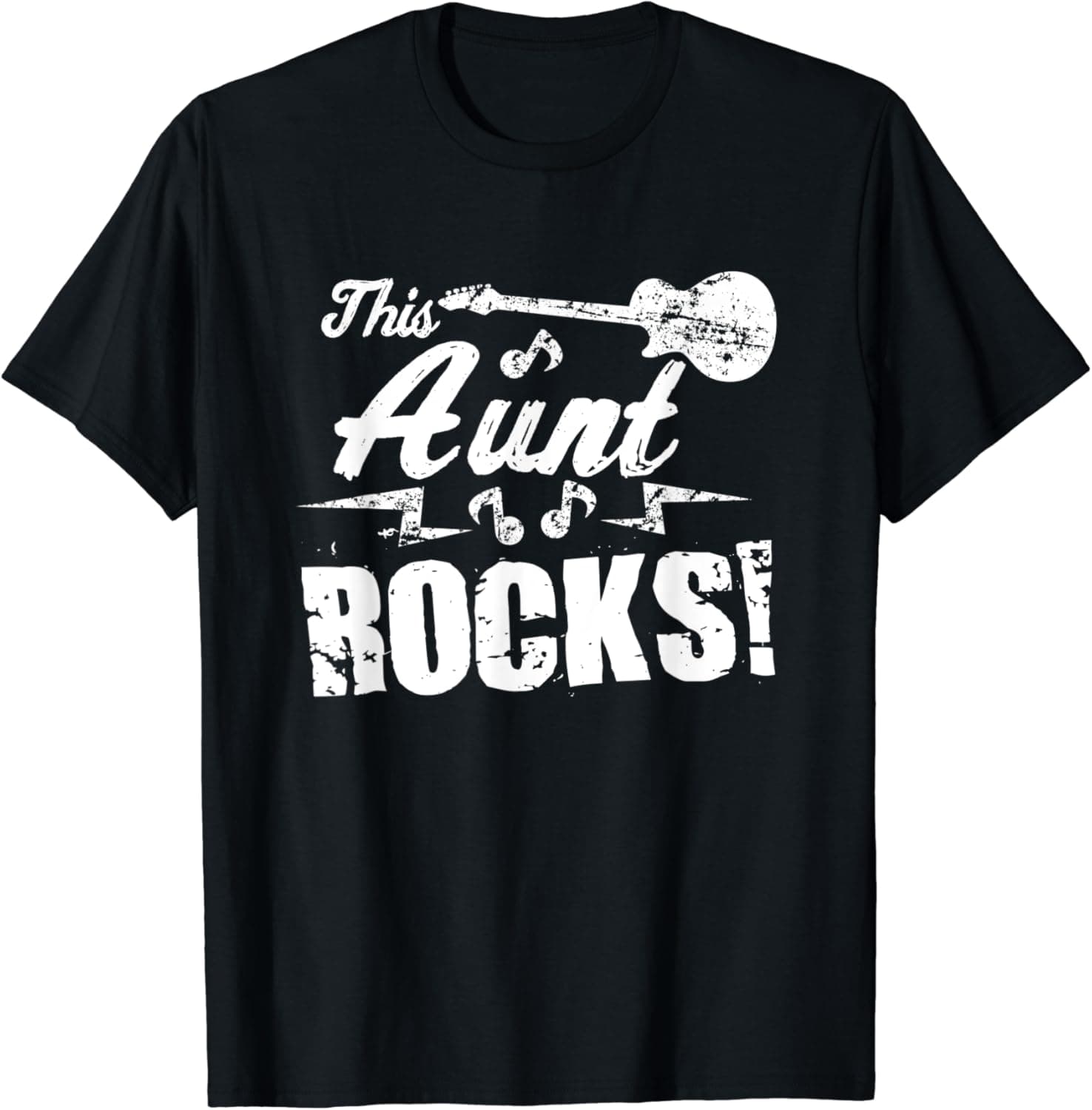 This Aunt Rocks T Shirt - Guitar Rock n Roll Funny Tee