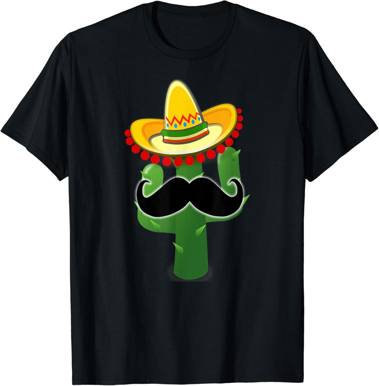 "Sombrero Mustache Cactus" Cinco de Mayo Mexican T-shirt