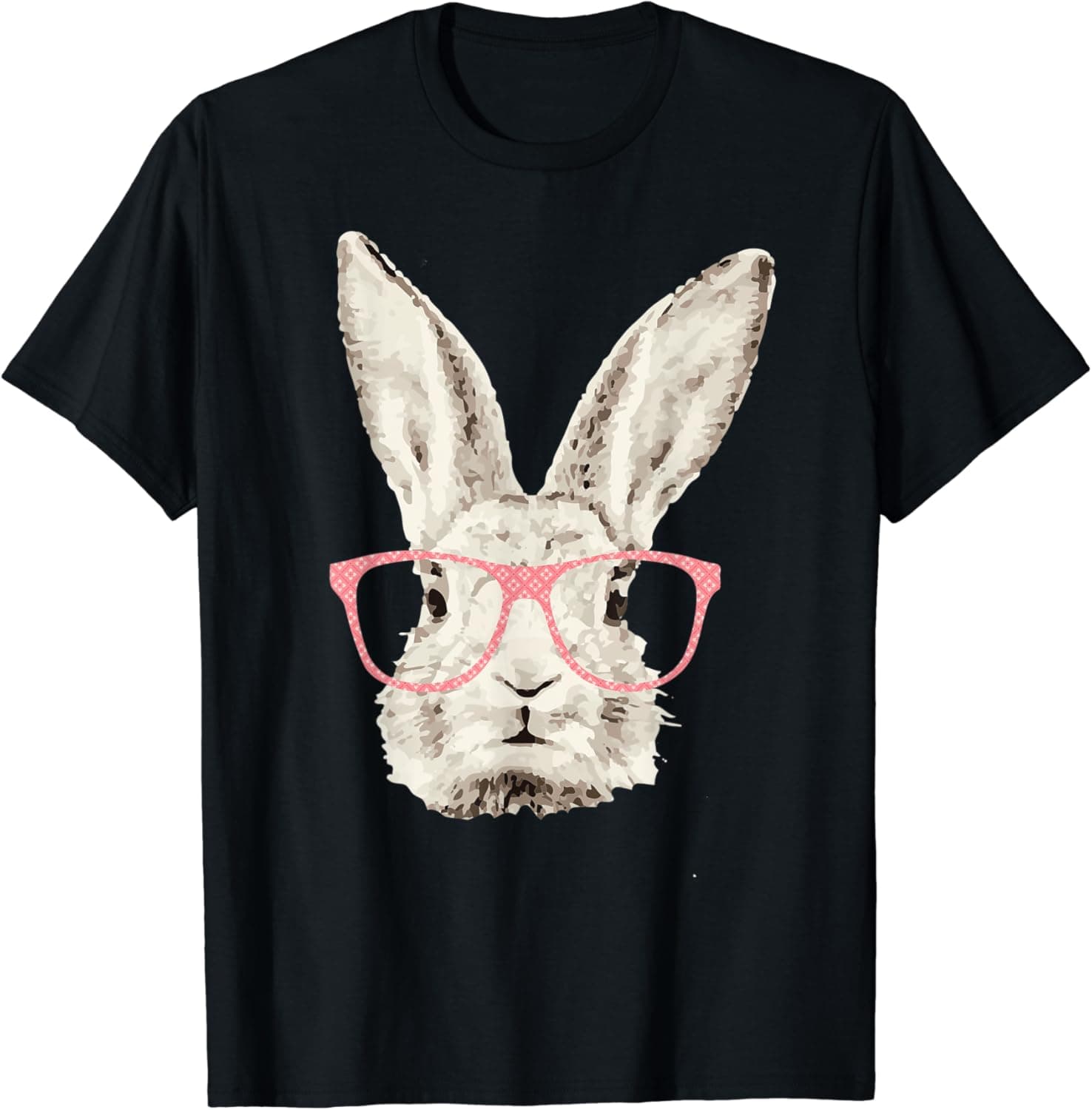 Cute Bunny Rabbit Pink Glasses Funny Hipster Easter Gift T-Shirt